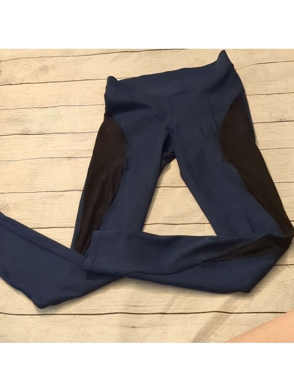 Ivy Park crossover blue black leggings size small